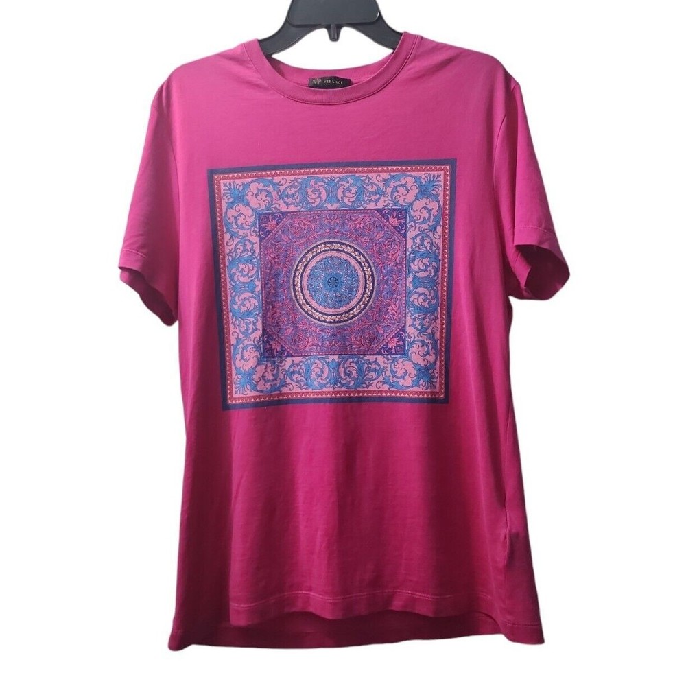 XS Gianni Versace Mitchel Fit Graphic Tee Shirt Made In Italy 170/84A